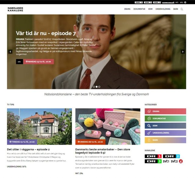 Hva går på nabolandskanalene?